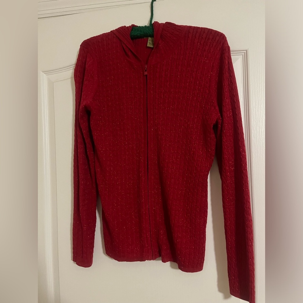 NWOT-Peck & Peck Weekend Full Zip Sweater Hoodie